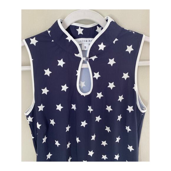 JayeBird Sport Emily Golf Active Mini Dress Navy Stars Patriotic Tuckernuck - Picture 7 of 8